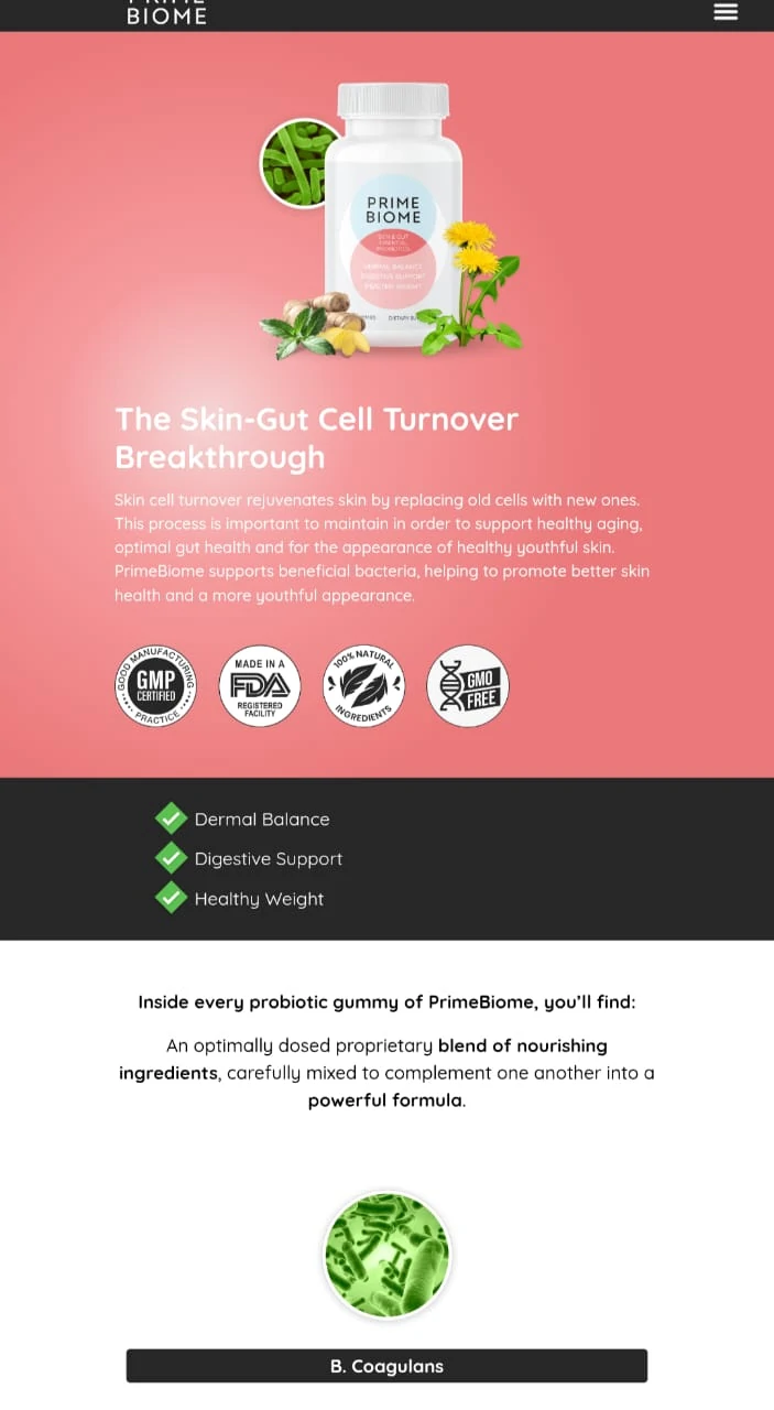 Prime Biomed Gut Health Support